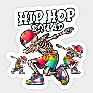 Hip Hop Squad – Vibrant Dabbing Skeleton Dab Dance Sticker